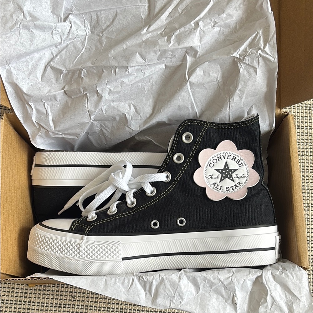 Custom Converse Black High-Top Sneakers
